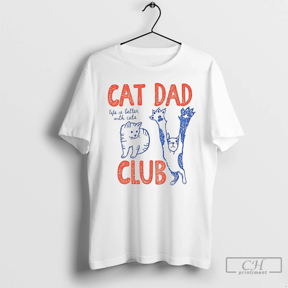 Classic Cat Dad Club Life It Letter With Cats