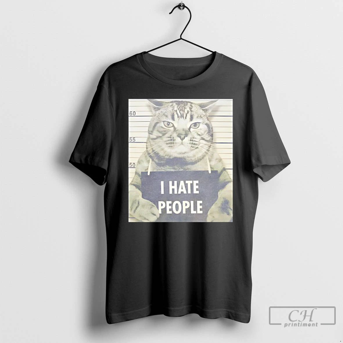 Classic Cat Mugshot I Hate People Funny