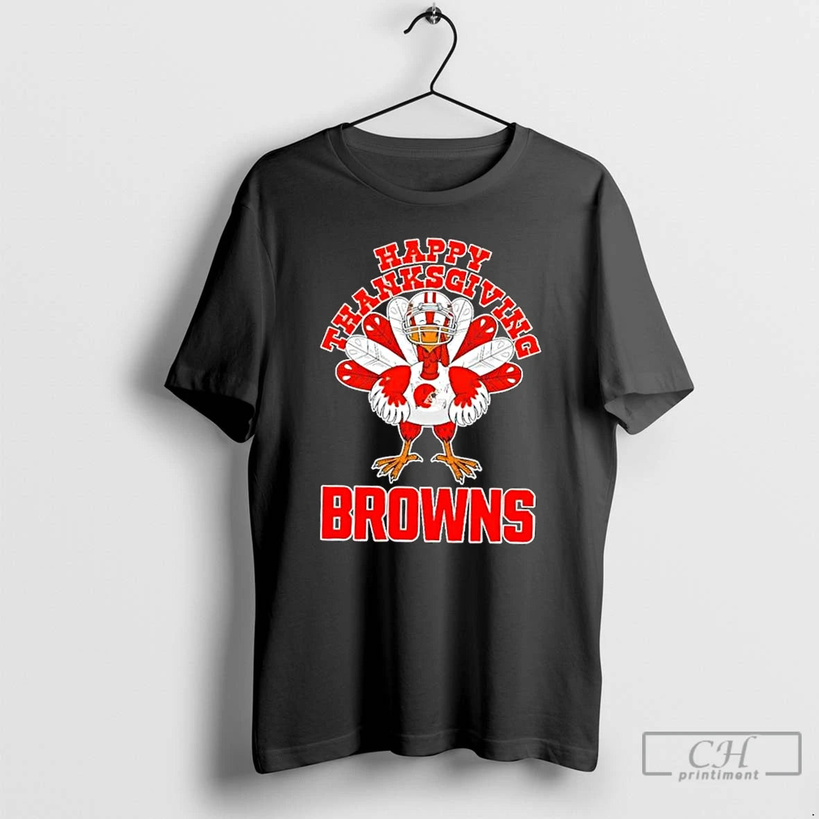 Classic Cleveland Browns X Turkey Happy Thanksgiving Graphic