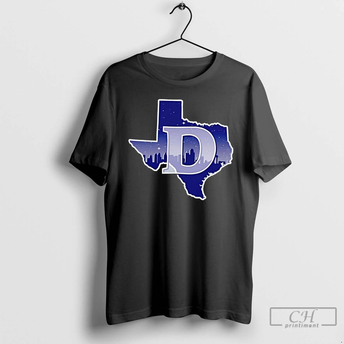Classic Dallas Cowboys State Outline Map