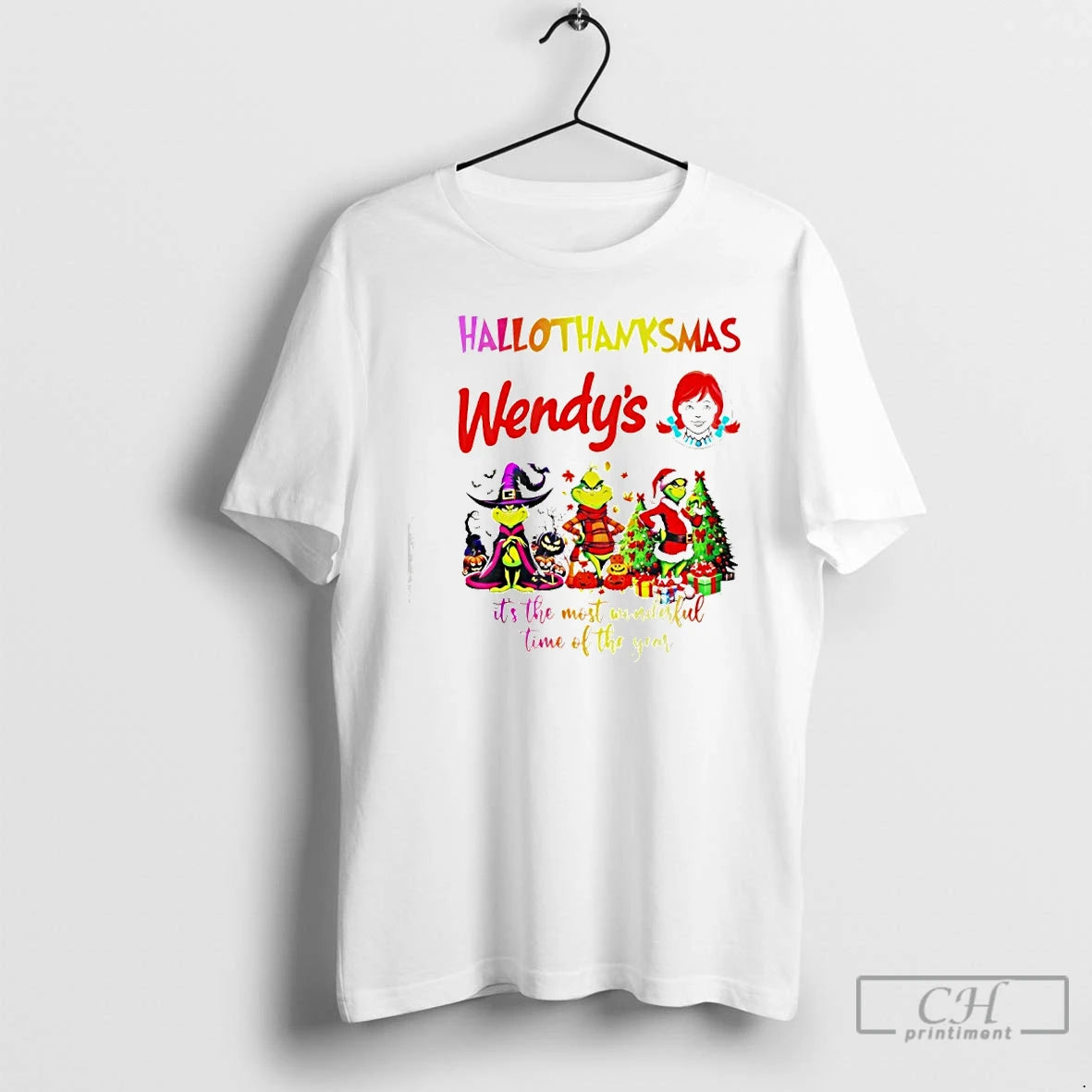 Classic Grinch Hallothanksmas Wendys Its The Most Wonderful Time Of The Year T Shirts Sweater