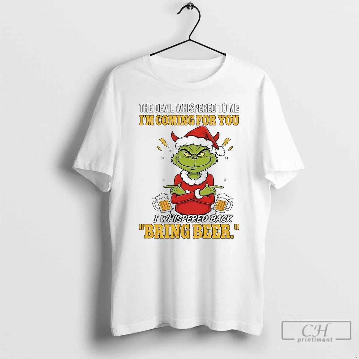 Classic Grinch The Devil Whispered To Me Im Coming For You Christmas T Shirts Sweater