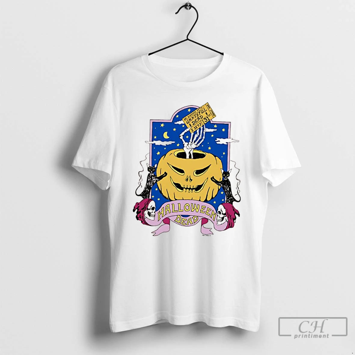 Classic Halloween Dead An Evening With Grateful Dead Oct 31st 2 Sets T Shirts
