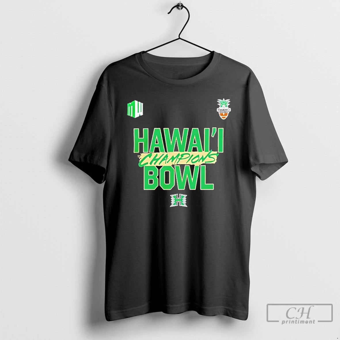 Classic Hawaii Rainbow Warriors 2025 Hawaii Bowl Champions Logo