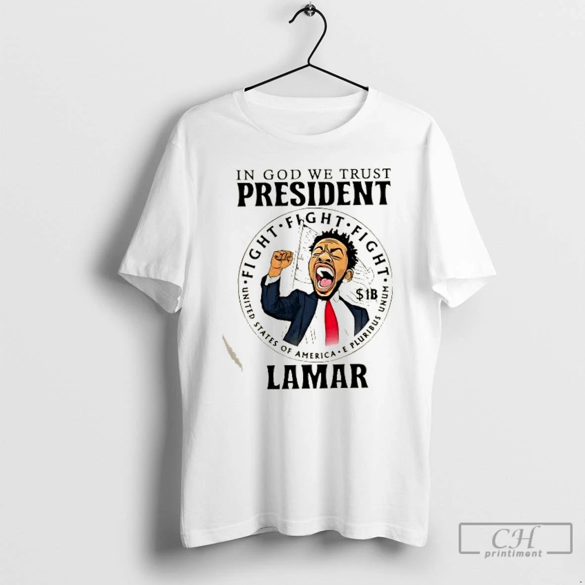 Classic Kendrick Lamar In God We Trust President Fight Fight Fight United States Of America
