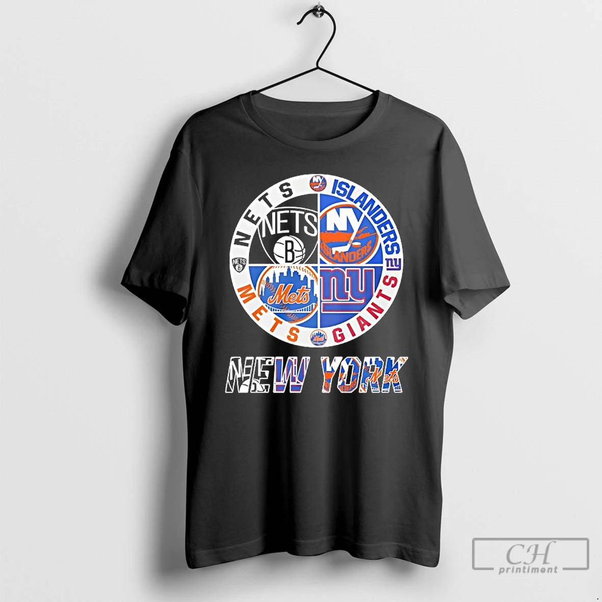 Classic New York Nets New York Islanders New York Mets New York Giants Mashup Logo