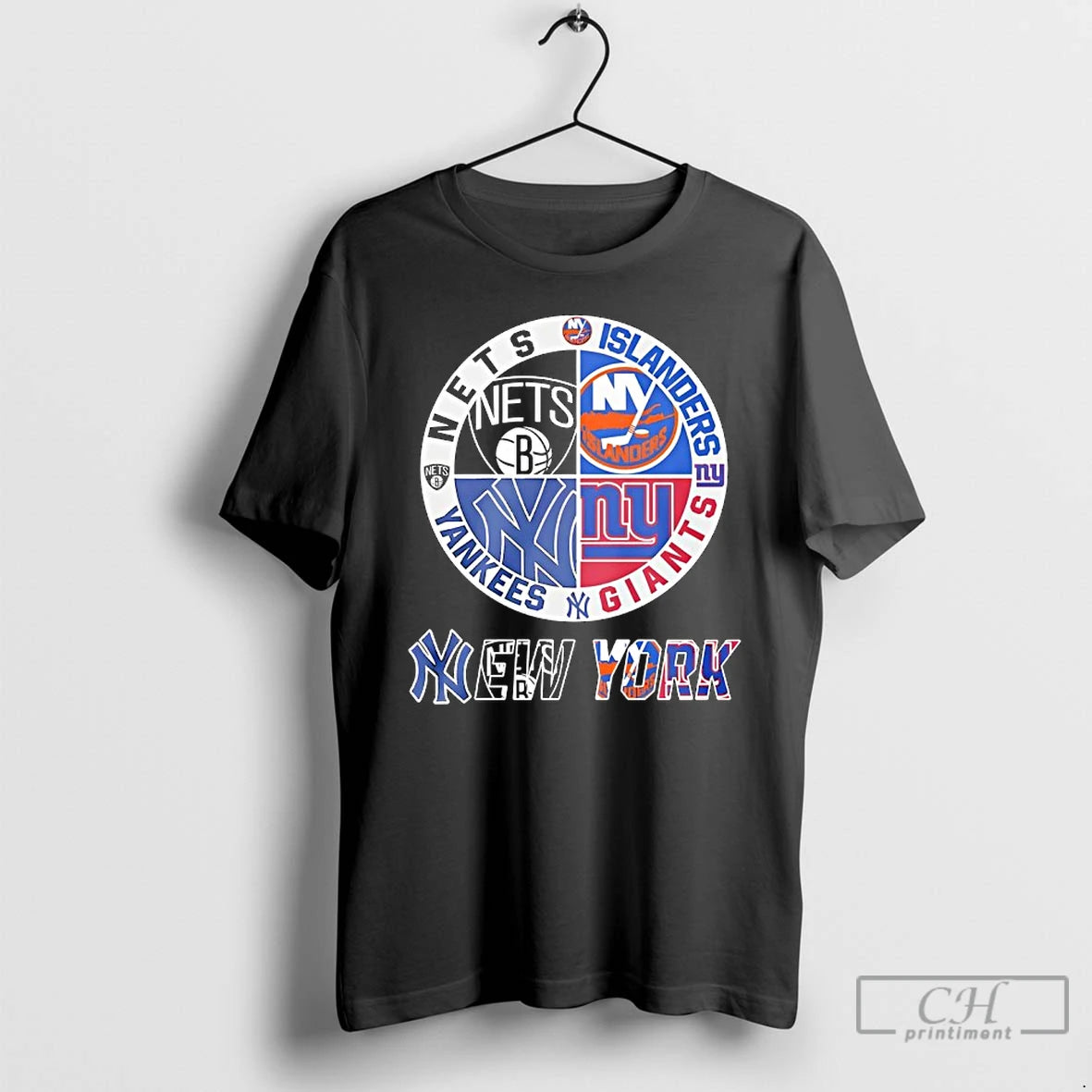 Classic New York Yankees Brooklyn Nets New York Islanders And New York Giants Mashup Logo