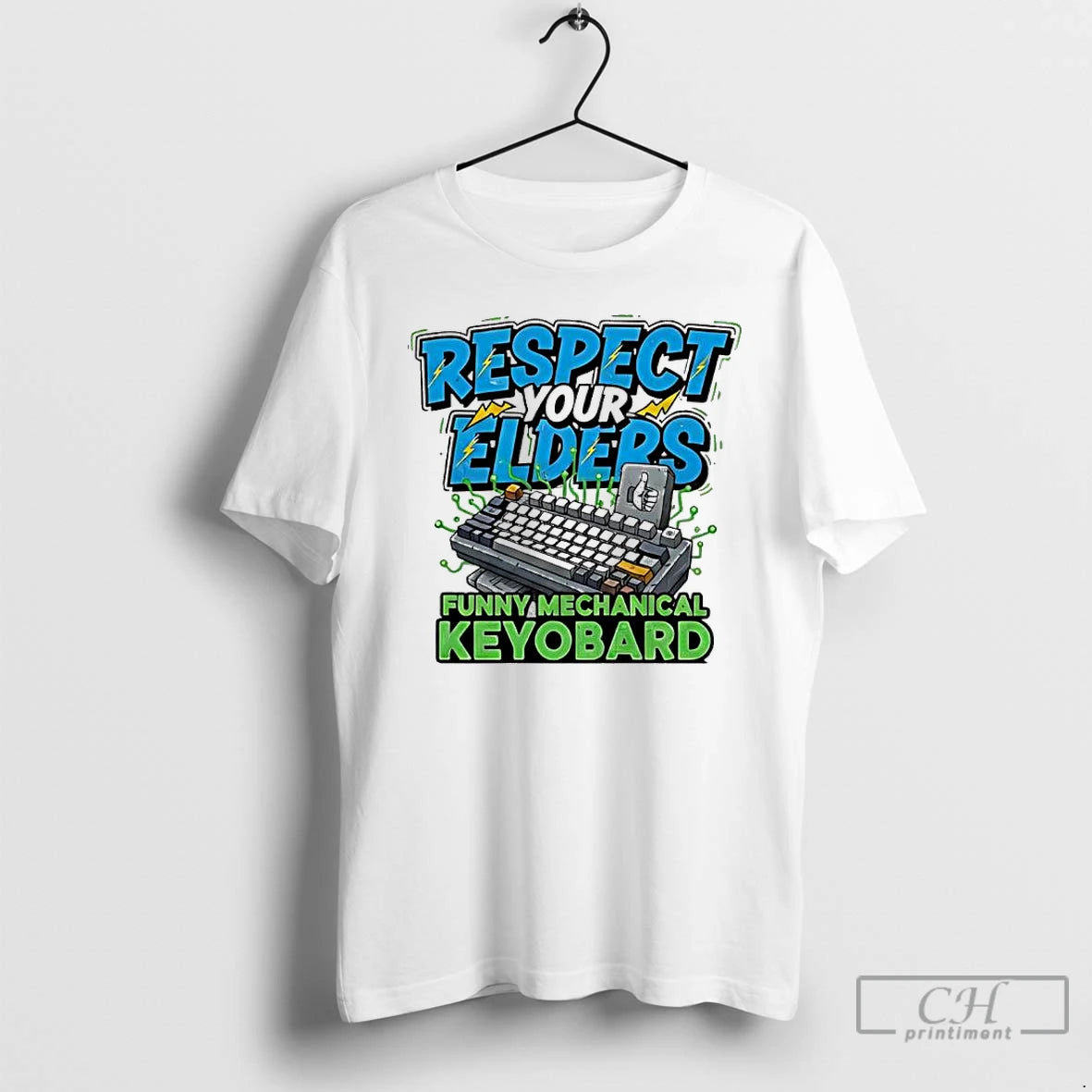 Classic Respect Your Elders Funny Mechanical Keyboard Nerd