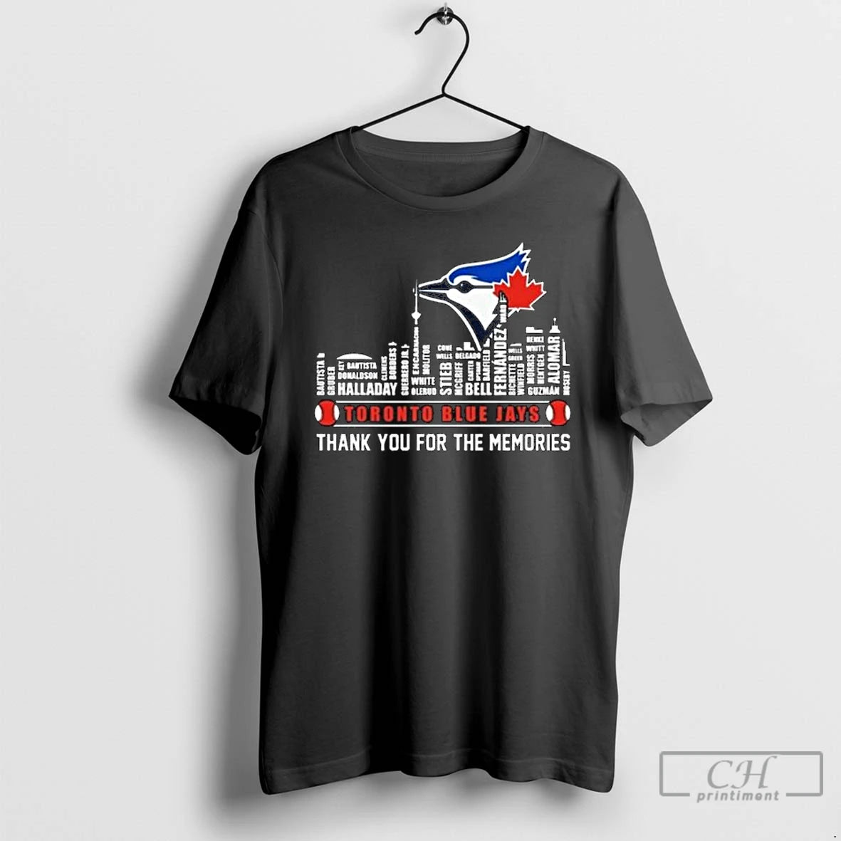 Classic Toronto Blue Jays Skyline Names Thank You For The Memories 2025 Long Sleve