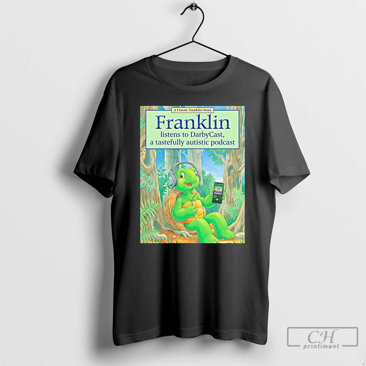 Classic Turtle Franklin Listens To Darbycats A Tastefully Autistic Podcast Pete Hegseth Meme T Shirts