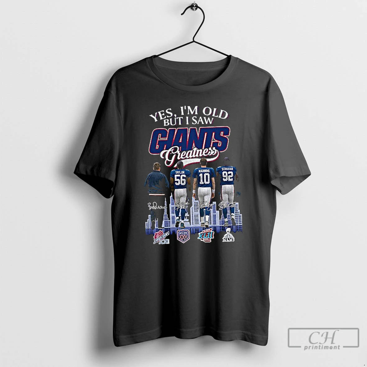 Classic Yes Im Old But I Saw Giants Greatness Vintage New York Football T Shirts