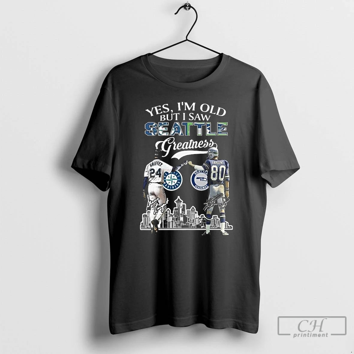 Classic Yes Im Old But I Saw Seattle Greatness Griffey And Largent Signatures 2025 Long