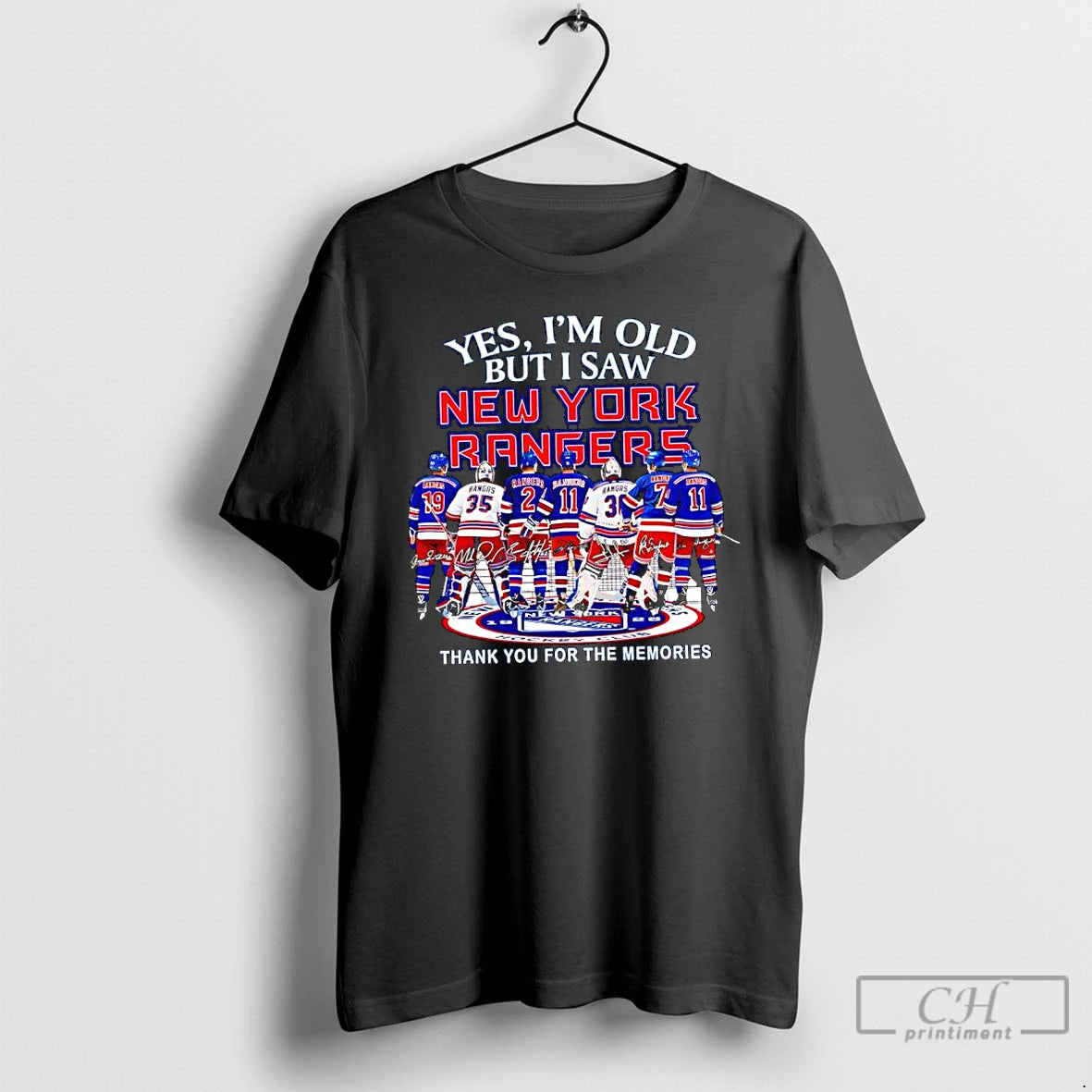 Classic Yes Im Old But I Saw New York Rangers Hockey Signatures Thank You For