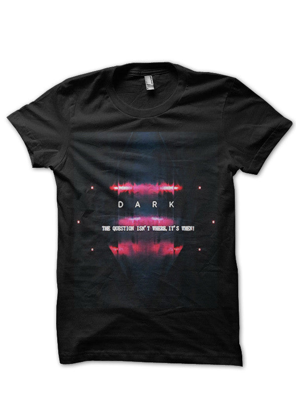 The Question Isn’t Where Its When! Half Sleeve Black T-Shirt