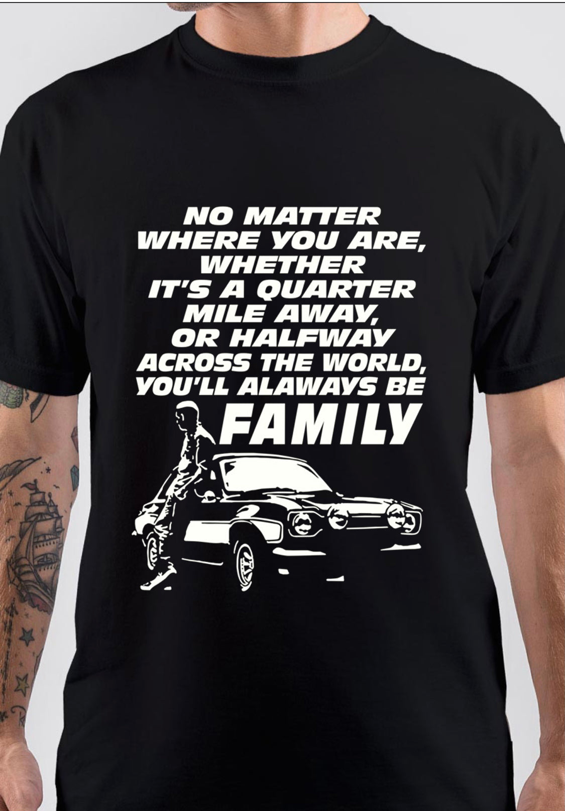 Fast & Furious Quote Black T-Shirt