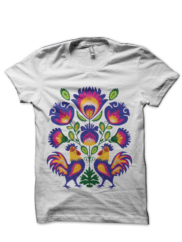 Folklore with Roosters T-Shirt