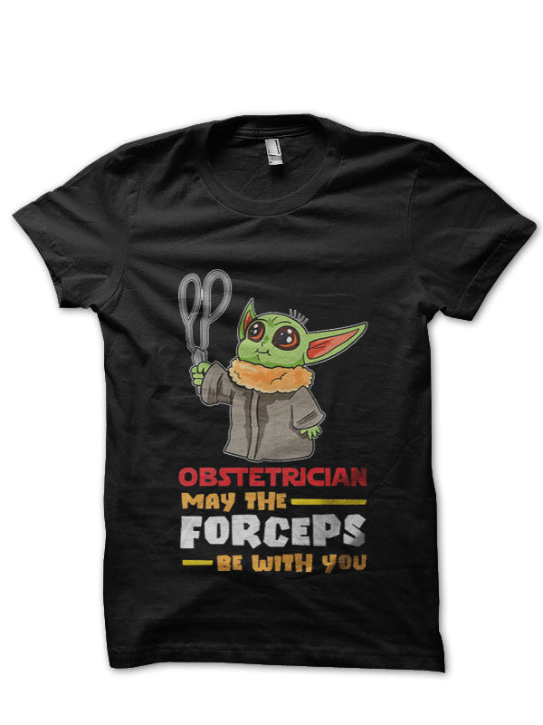 Forceps Delivery Obstetrician Yoda Doctor T-Shirt