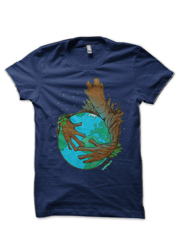 Guardians Of The Galaxy Groot Navy Blue T-Shirt