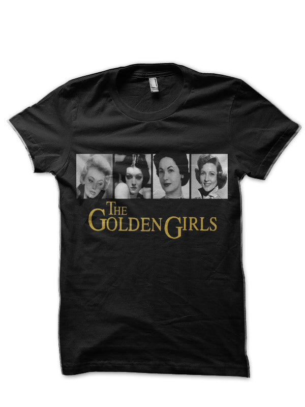 Golden Christmas girls Black T-Shirt