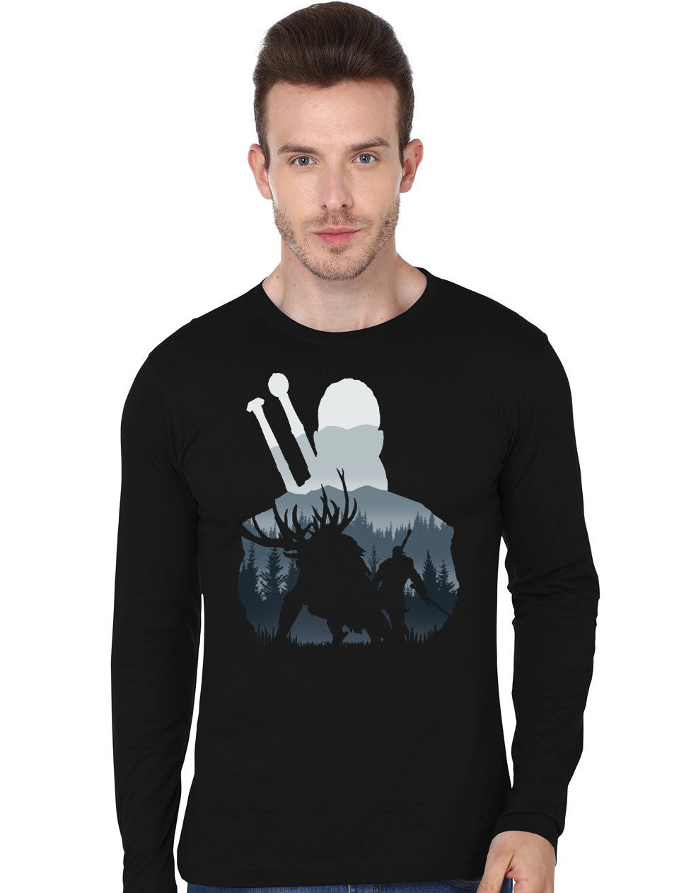 Hunter Black Full Sleeve T-Shirt