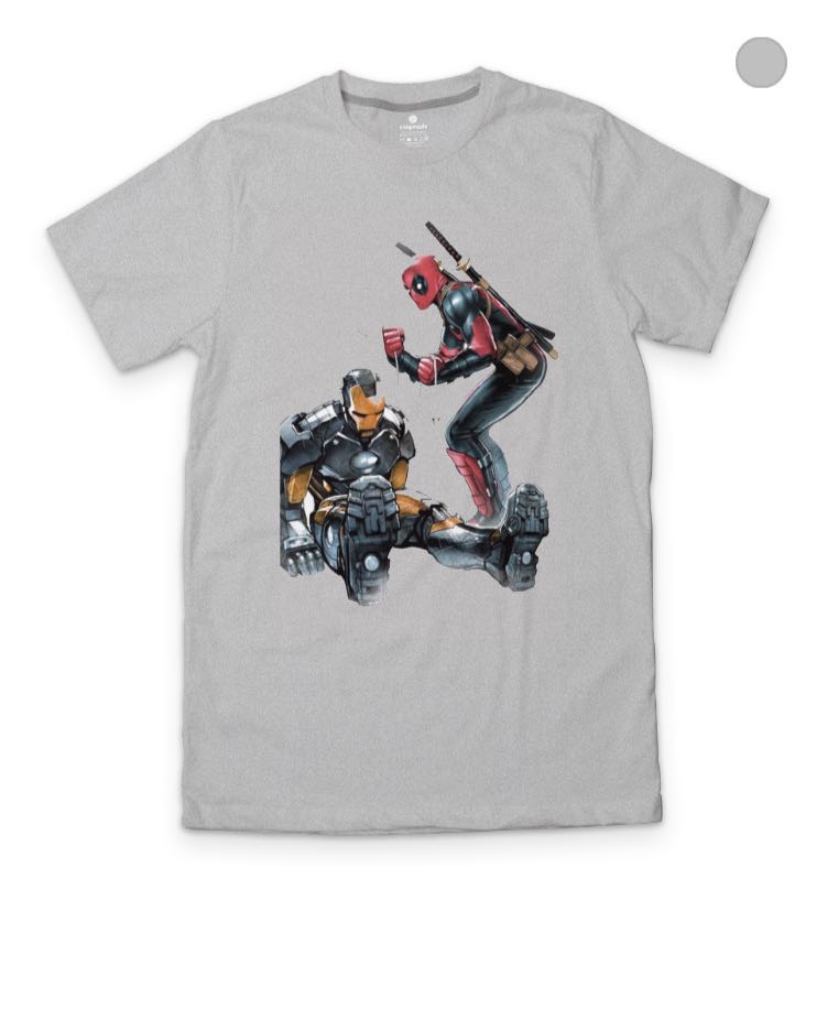 Naughty Deadpool Grey Tee