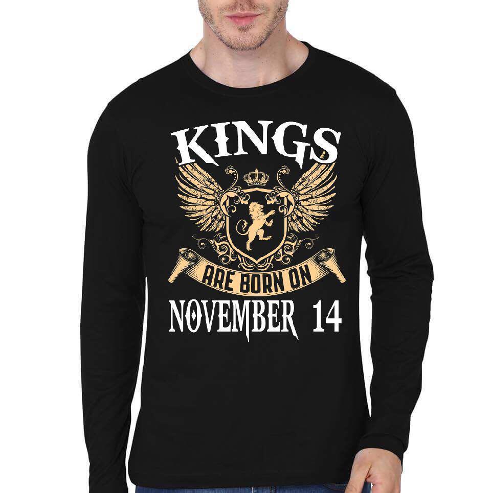Kings Are Born On November Black T-shirt