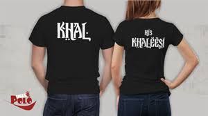 Khaleesi Black Couple T-shirt