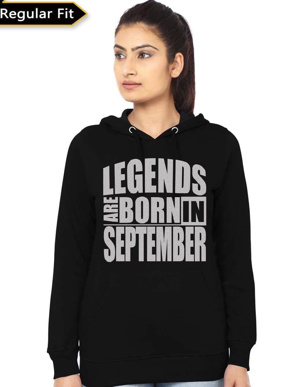 Legends Are Born In September Girl’s Hoodie