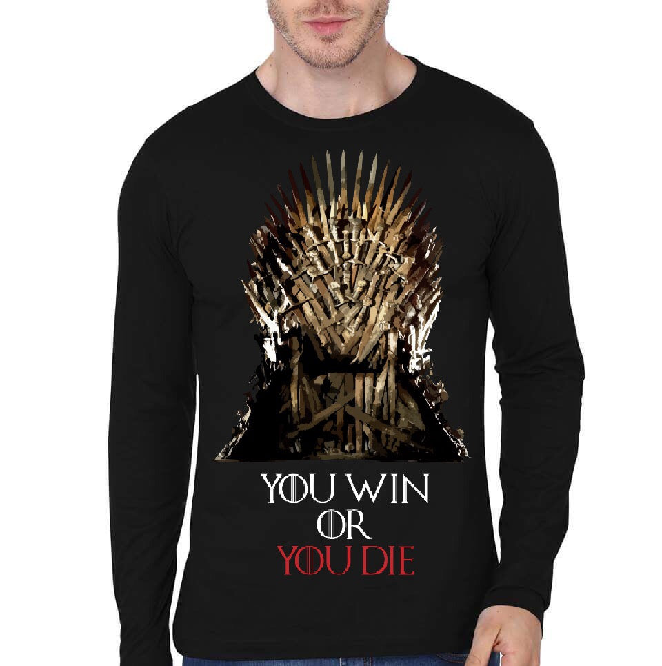 Win Or Die Black Full Sleeve T-Shirt