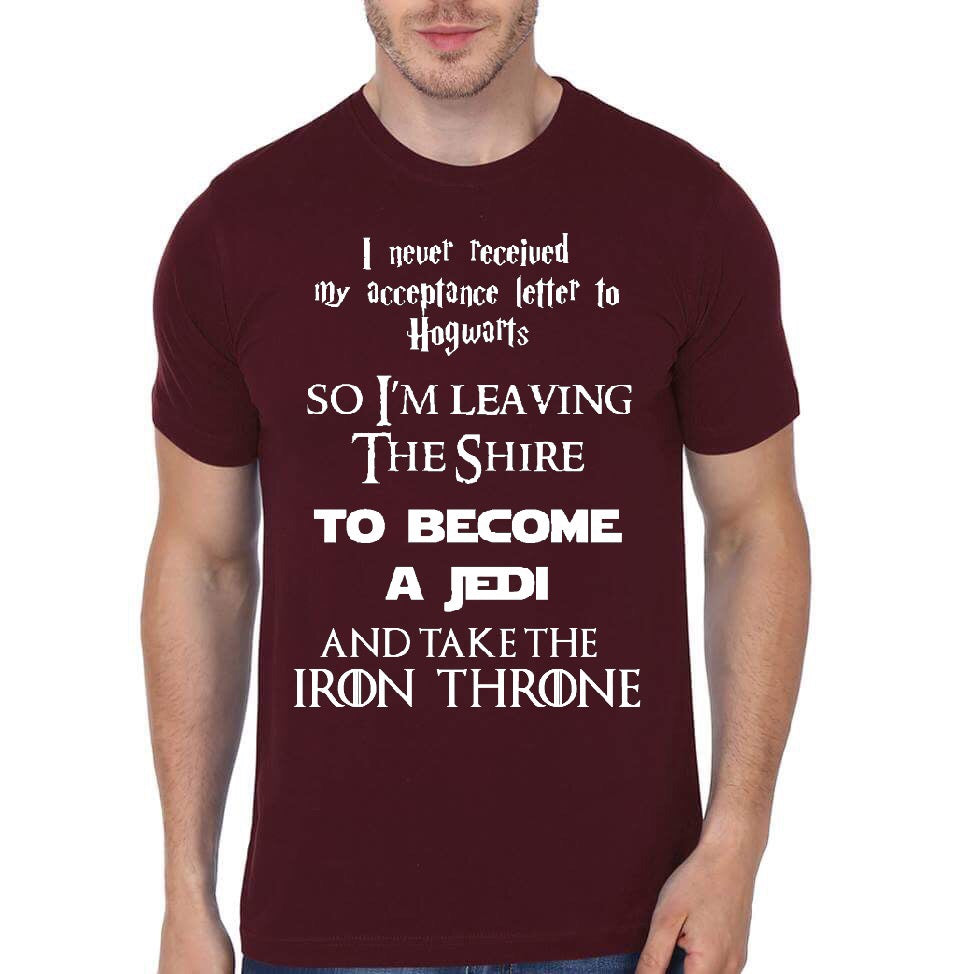 Harry Hobbit Jedi Game Maroon T-Shirt