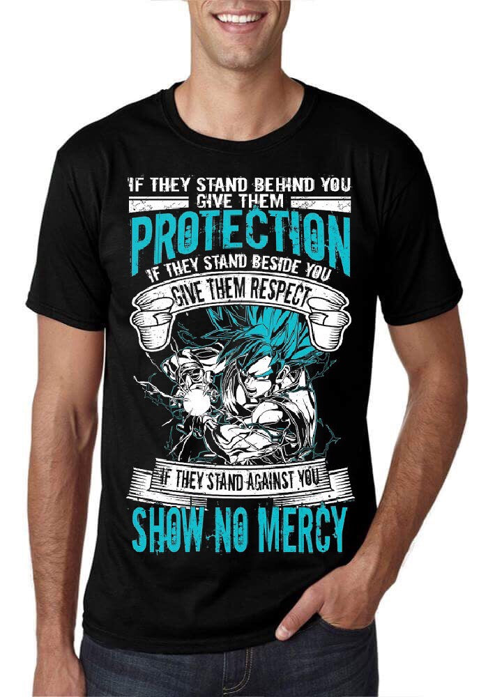 If They Stand Behind You Give Them Protection Black T-Shirt