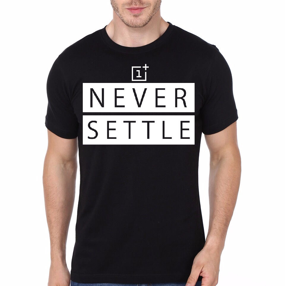 Never Settle Black Tee
