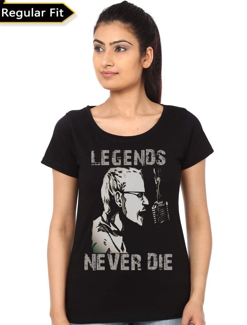 Legends Never Die Linkin Park Women’s Black T-Shirt