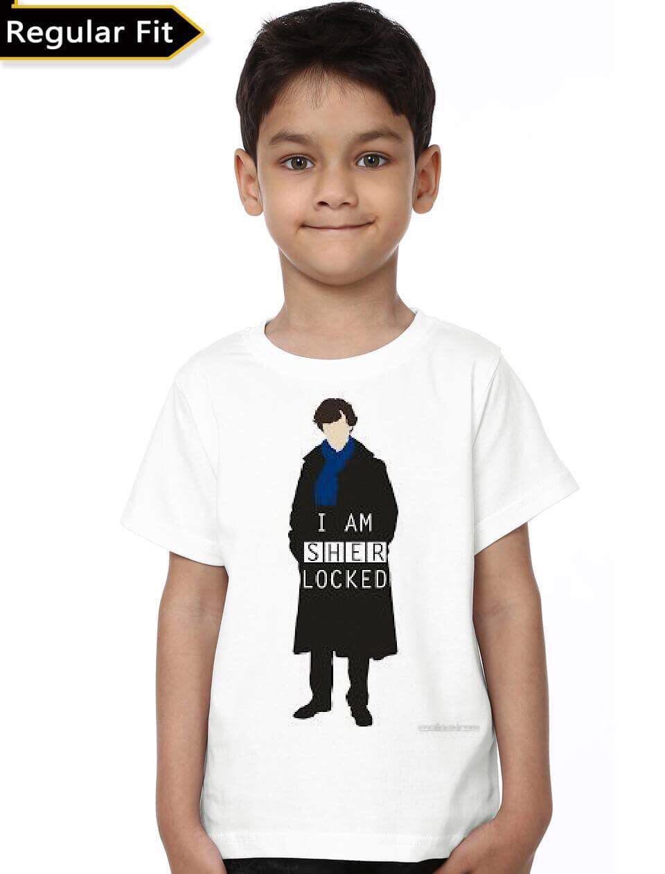 Sherlock Holmes Kid’s White Unisex T-Shirt