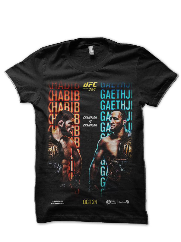 Justin Gaethje Vs Khabib UFC Event Black T-Shirt