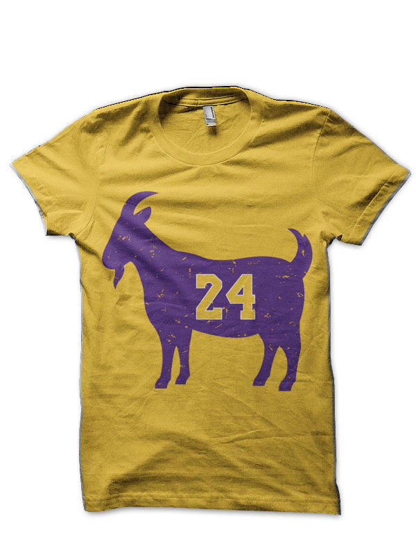 Kobe Bryant-Goat 24 vintage Yellow T-Shirt
