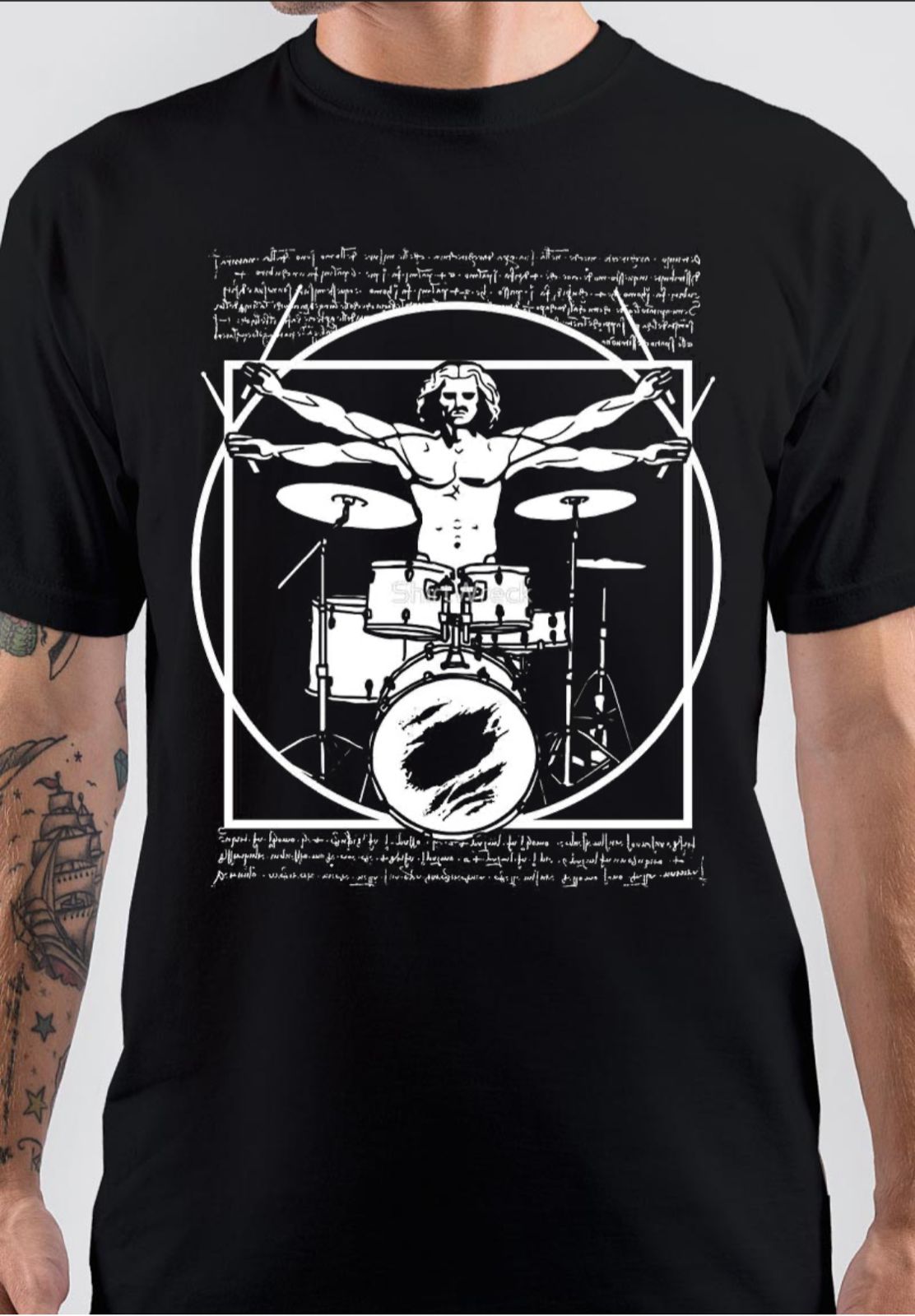 Leonardo Da Vinci Drummer T-Shirt