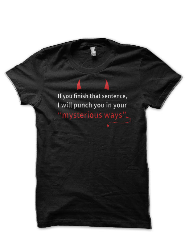 Mysterious Ways Lucifer Black T-Shirt