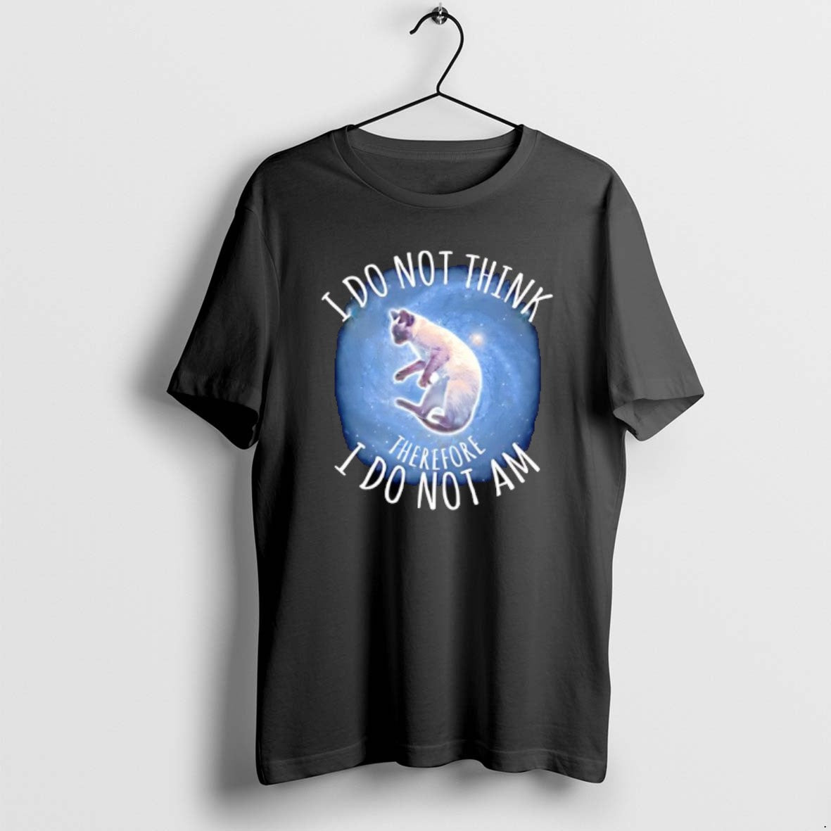 Official I Do Not Think Therefore I Do Not Am Cat Graphic