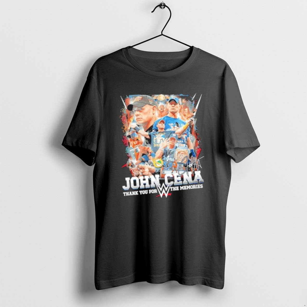 Official John Cena Thank You For The Memories Signature Graphic