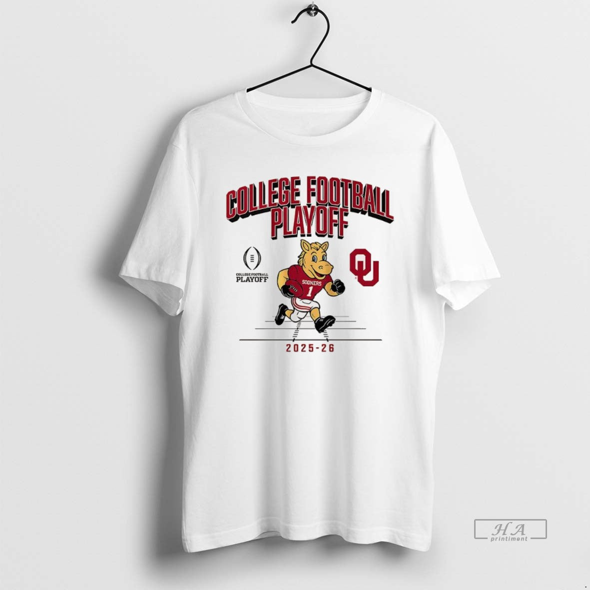 Official Oklahoma Sooners Ncaa College Football Playoff Team 2025 2026 Mascot Running