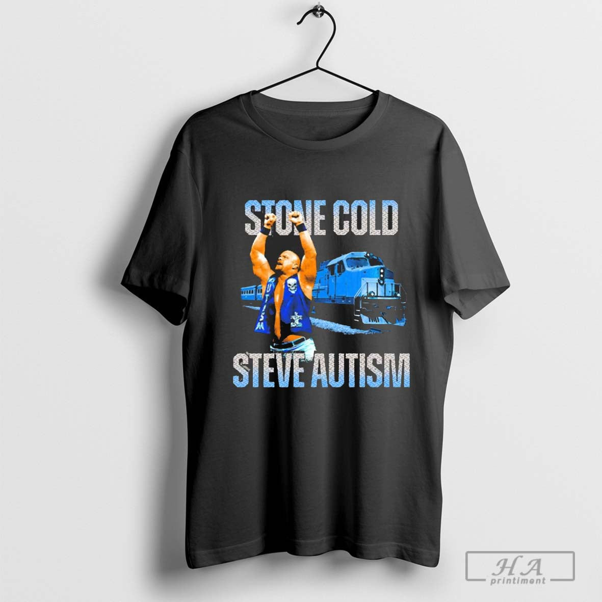 Official Stone Cold Steve Autism Train Graphic
