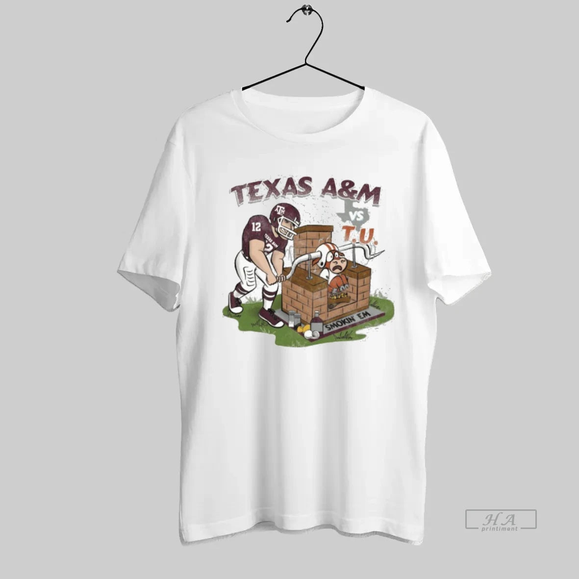 Official Texas Am Aggies Vs Tennessee Volunteers Smokin Em Mascot