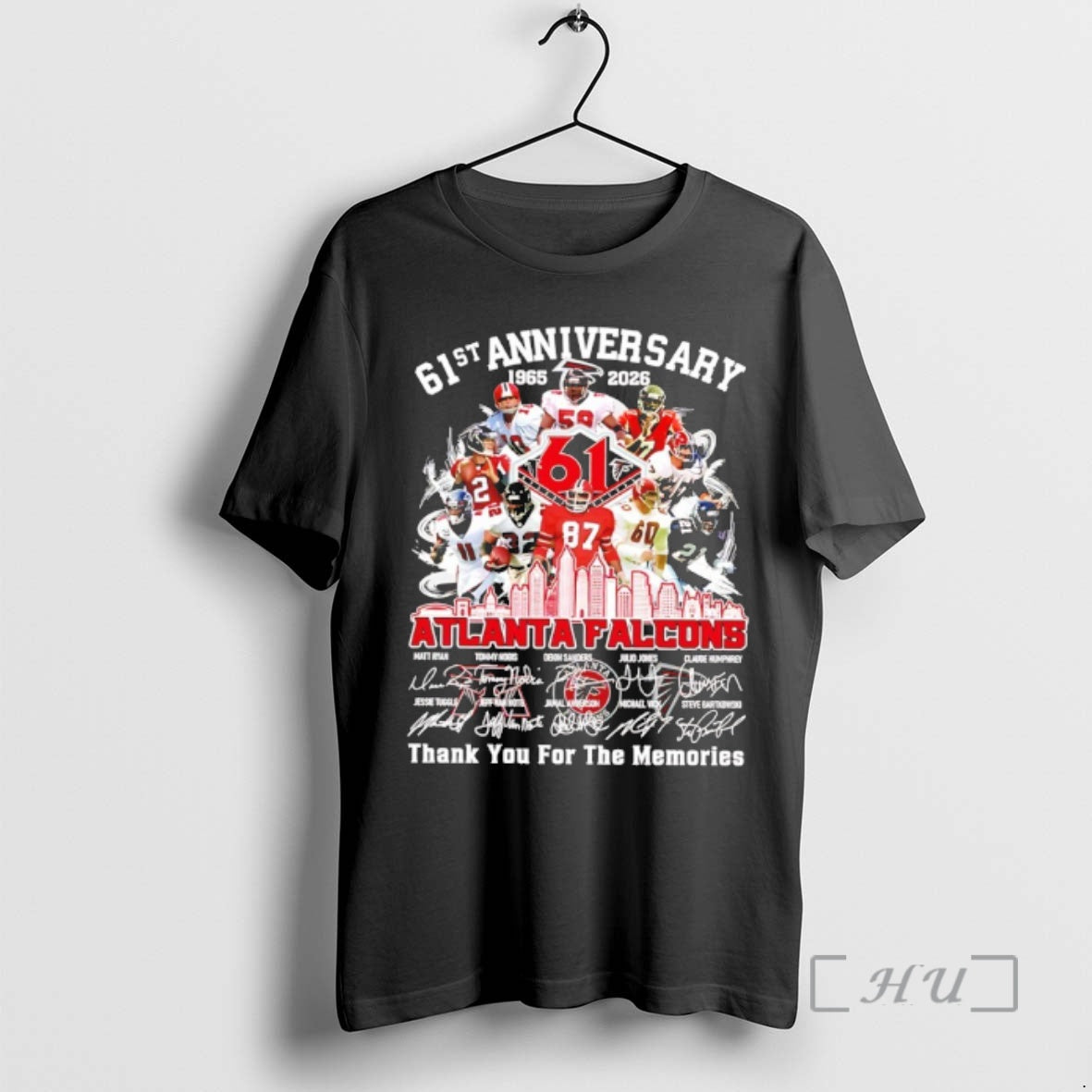 Officials Atlanta Falcons 61st Anniversary 1965 2026 Thank You For The Memories Signatures Premium
