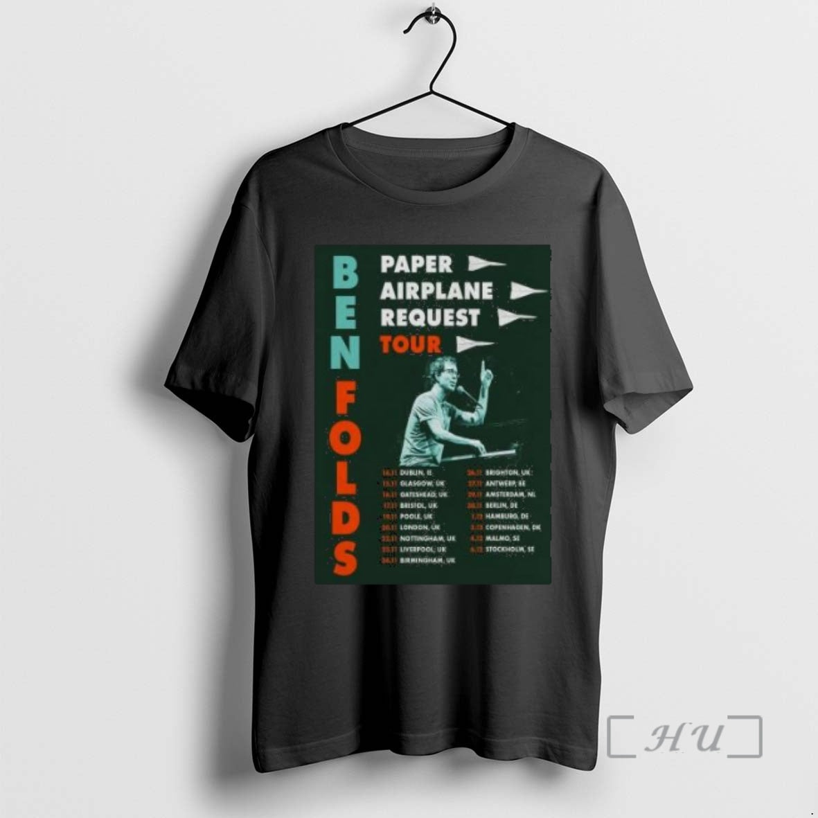 Officials Ben Folds Paper Airplane Request Tour 2025 Circle Black