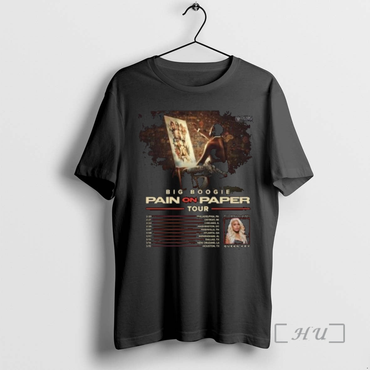 Officials Big Boogie Launching Pain On Paper Tour 2026 Circle Black Premium T Shirts Sweater