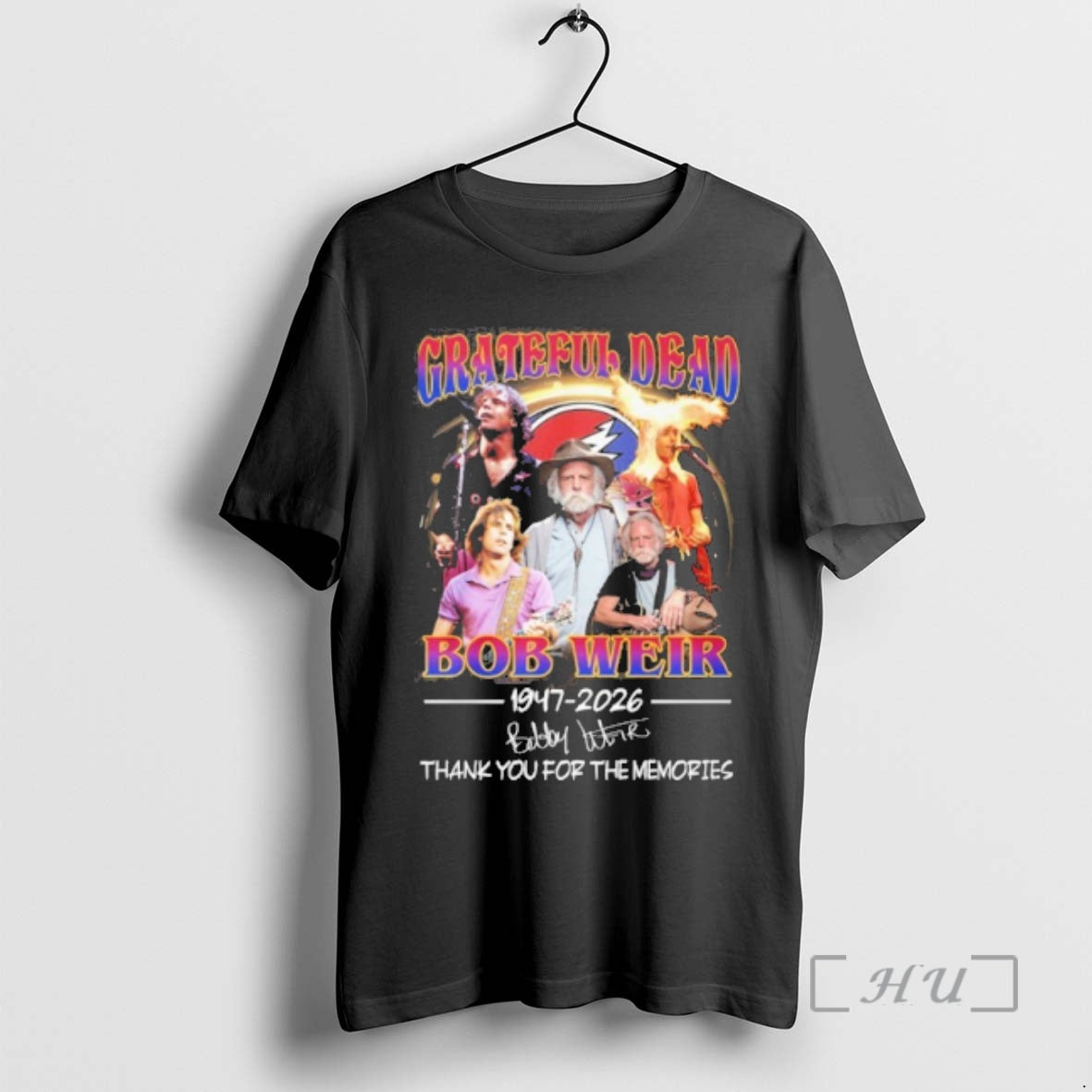 Officials Bobby Weir Grateful Dead 1947 2026 Thank You For The Memories Premium T Shirts