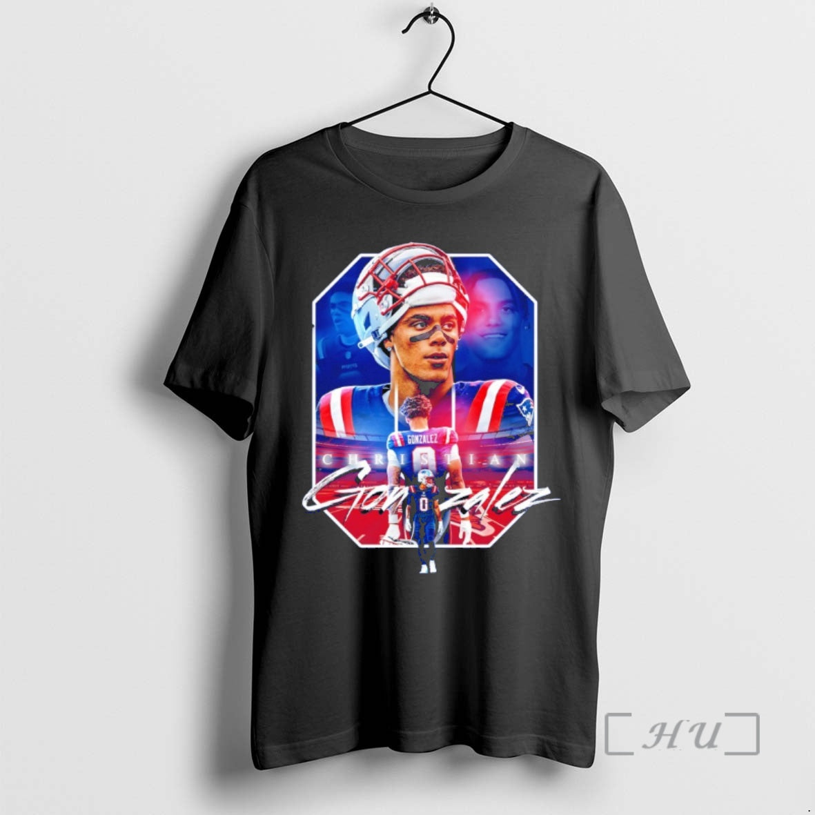 Officials Christian Gonzales England Patriots Graphic Football Player
