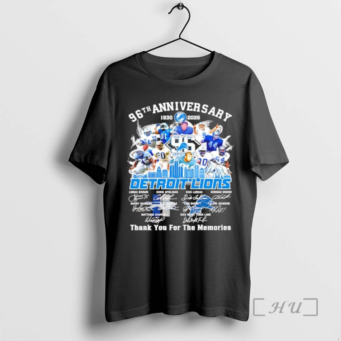 Officials Detroit Lions 96th Anniversary 1930 2026 Thank You For The Memories Signatures Premium