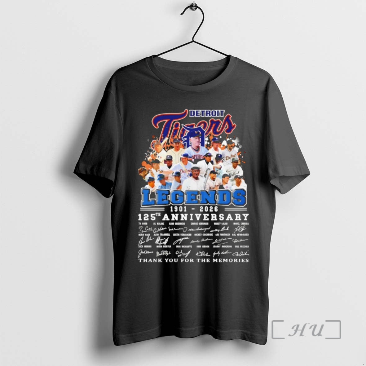 Officials Detroit Tigers Legends 1901 2026 125th Anniversary Thank You For The Memories Signatures Premium